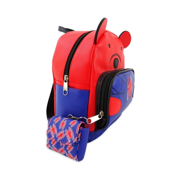 Marvel Spiderman Red Bear Mini Backpack w/air pod case NWT! - Picture 2 of 5